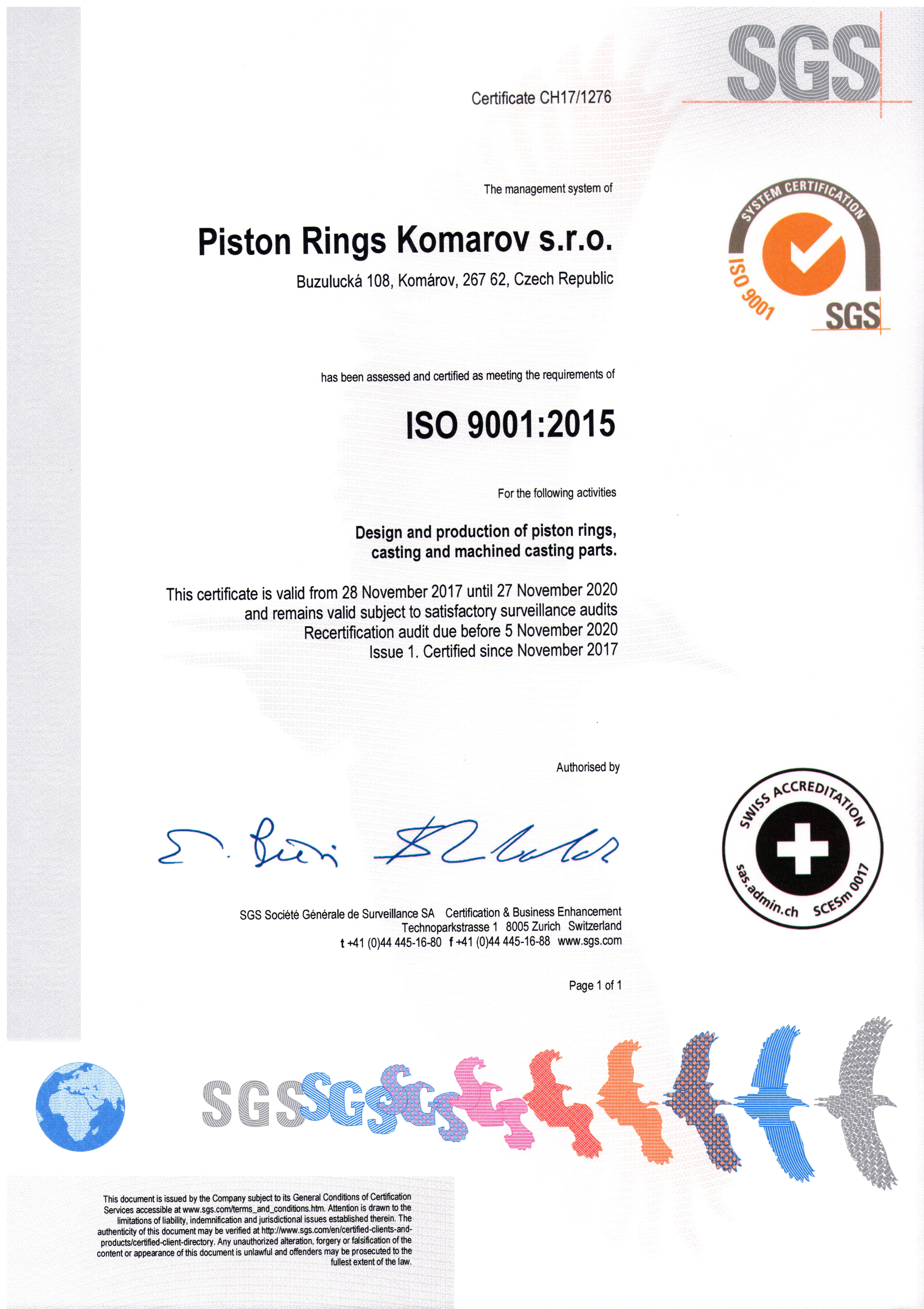 ISO 9001:2015 ISO 9001:2015